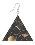 Wooden Earrings Geometric Shapes