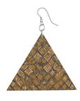 Wooden Earrings Geometric Shapes