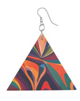 Wooden Earrings Geometric Shapes