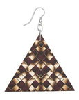 Wooden Earrings Geometric Shapes