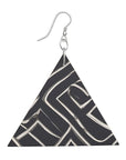 Wooden Earrings Geometric Shapes