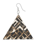 Wooden Earrings Geometric Shapes