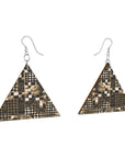 Wooden Earrings Geometric Shapes