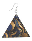 Wooden Earrings Geometric Shapes